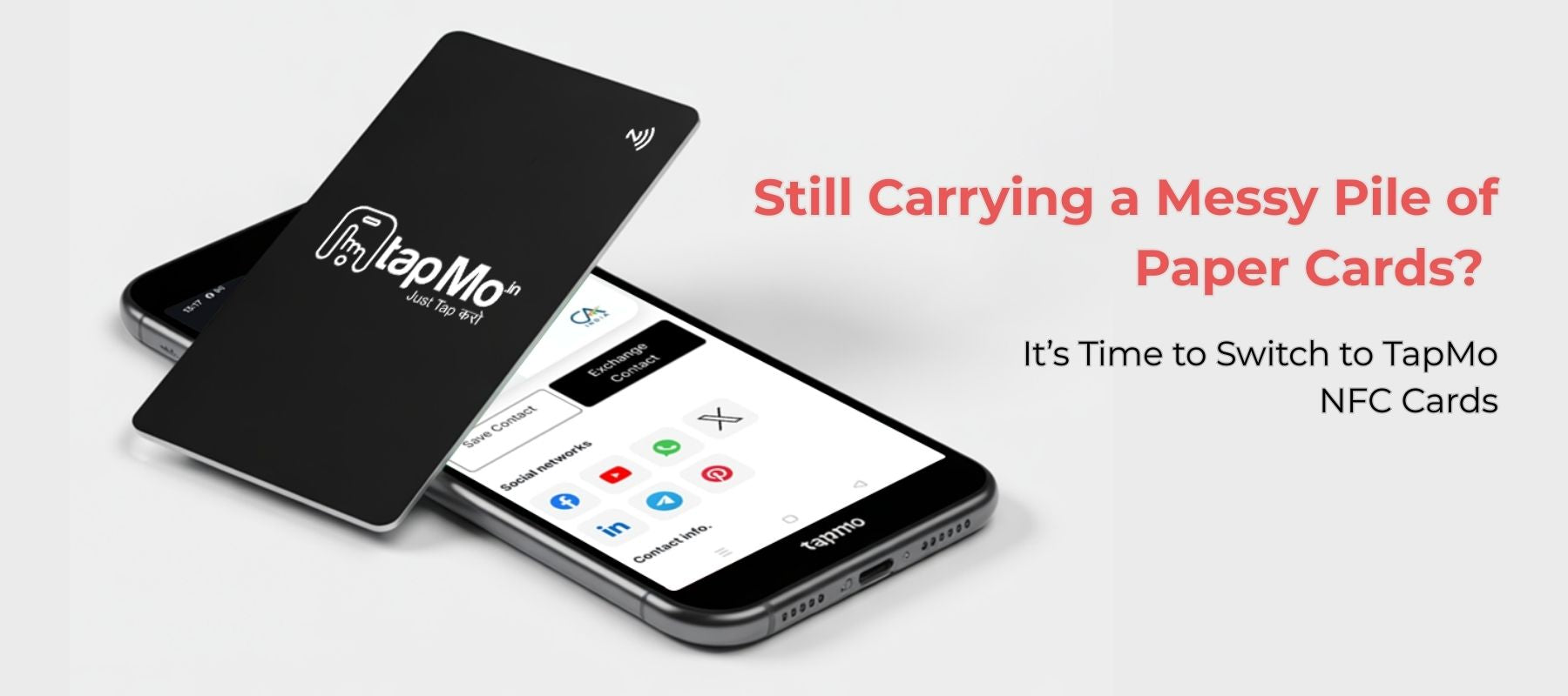 Still Carrying a Messy Pile of Paper Cards? It’s Time to Switch to tapfolio NFC Cards